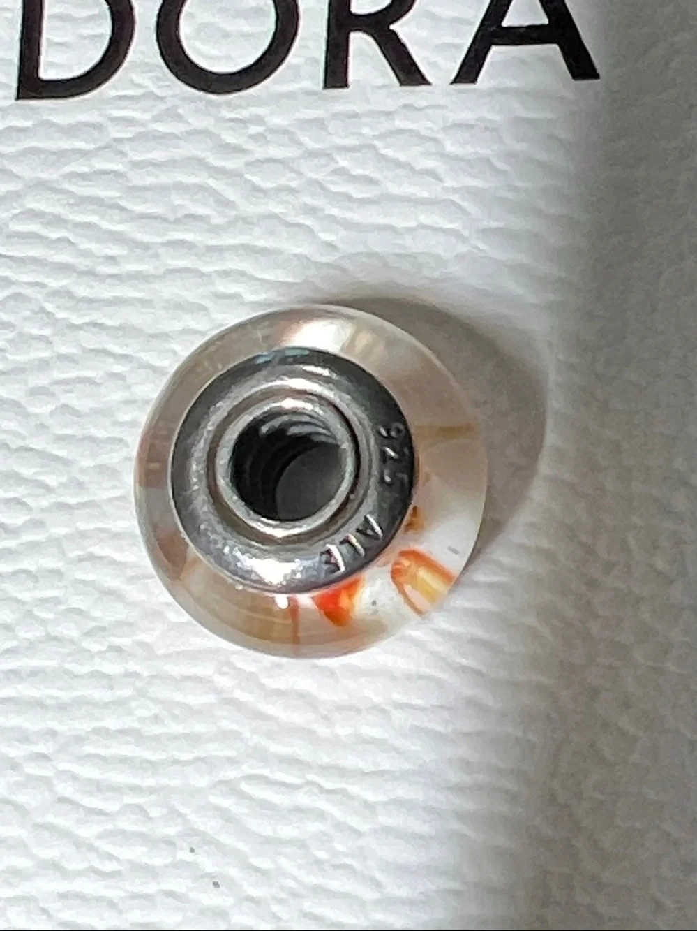 Pandora Orange Python Murano Charm